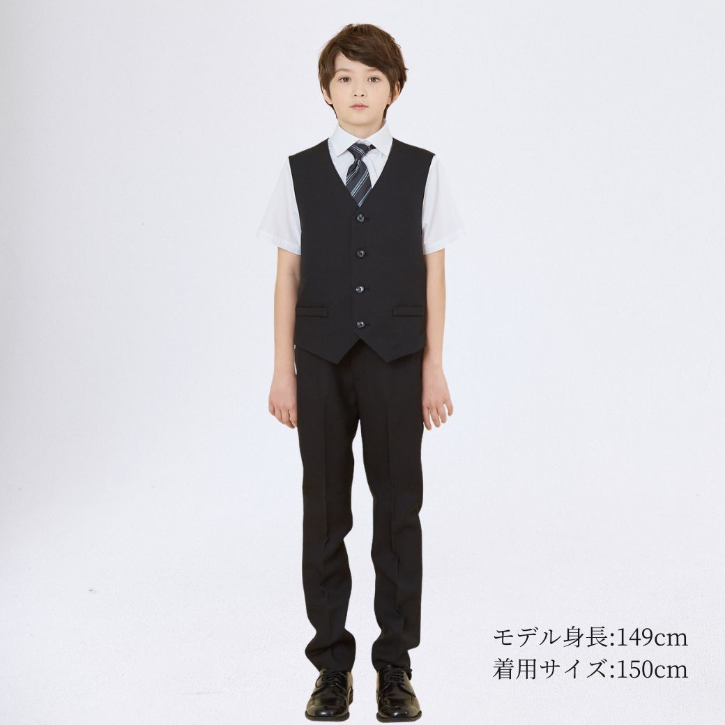 WEB限定】半袖ベストスーツ 140 150 160 170cm (2431-5606) CHOPINblue