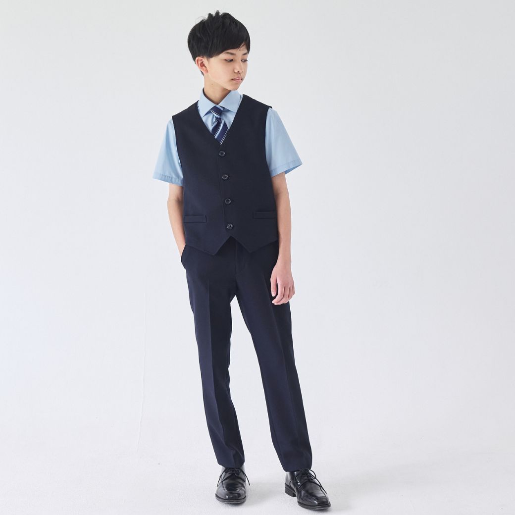 【WEB限定】半袖ベストスーツ 140 150 160 170cm (2431-5606) CHOPINblue/ショパンブルー