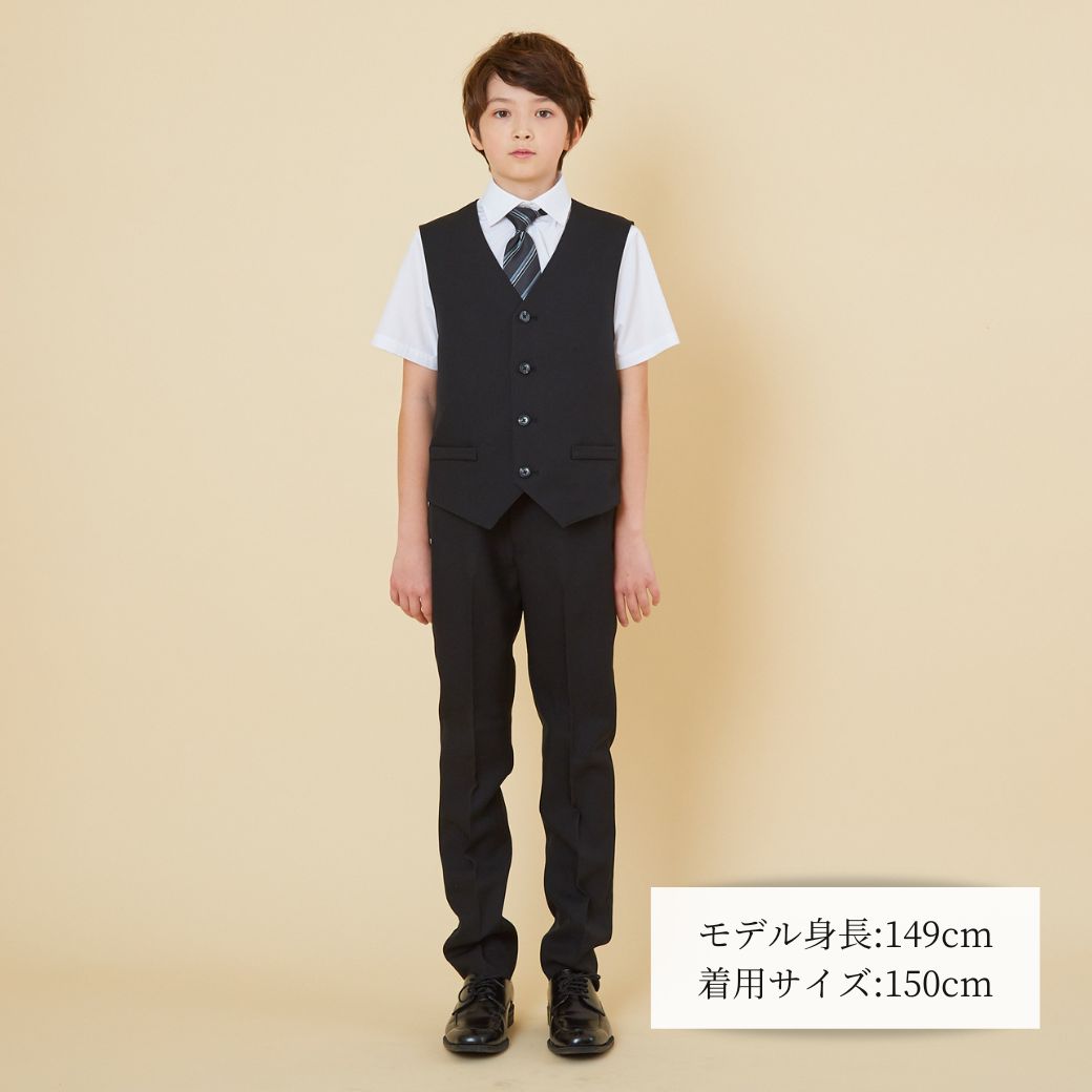半袖ベストスーツ 140 150 160 170cm (2431-5606) CHOPINblue/ショパンブルー