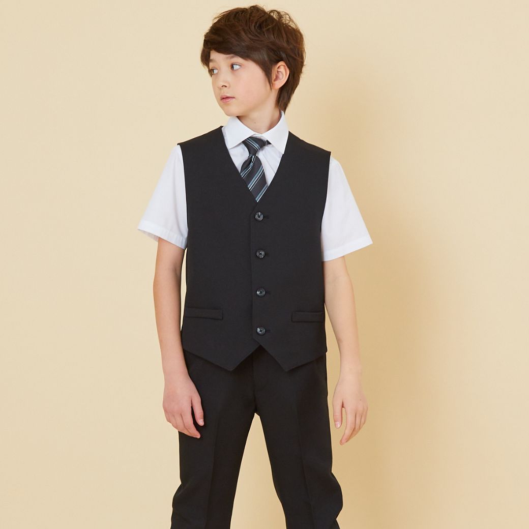 半袖ベストスーツ 140 150 160 170cm (2431-5606) CHOPINblue/ショパンブルー