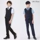 【WEB限定】半袖ベストスーツ 140 150 160 170cm (2431-5606) CHOPINblue/ショパンブルー 