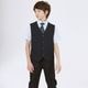 【WEB限定】半袖ベストスーツ 140 150 160 170cm (2431-5606) CHOPINblue/ショパンブルー 