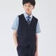 【WEB限定】半袖ベストスーツ 140 150 160 170cm (2431-5606) CHOPINblue/ショパンブルー 