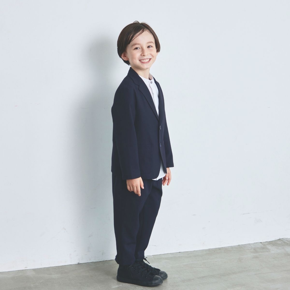 【WEB限定】ストレッチスーツセット 110 120 130cm (2471-5453) CHOPINblue/ショパンブルー