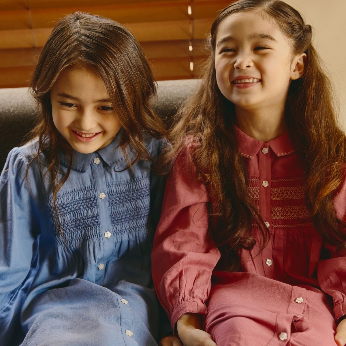 コットン100%スモッキングワンピース 110 120 130 140 (2576-7324) utremi/ユトレミ