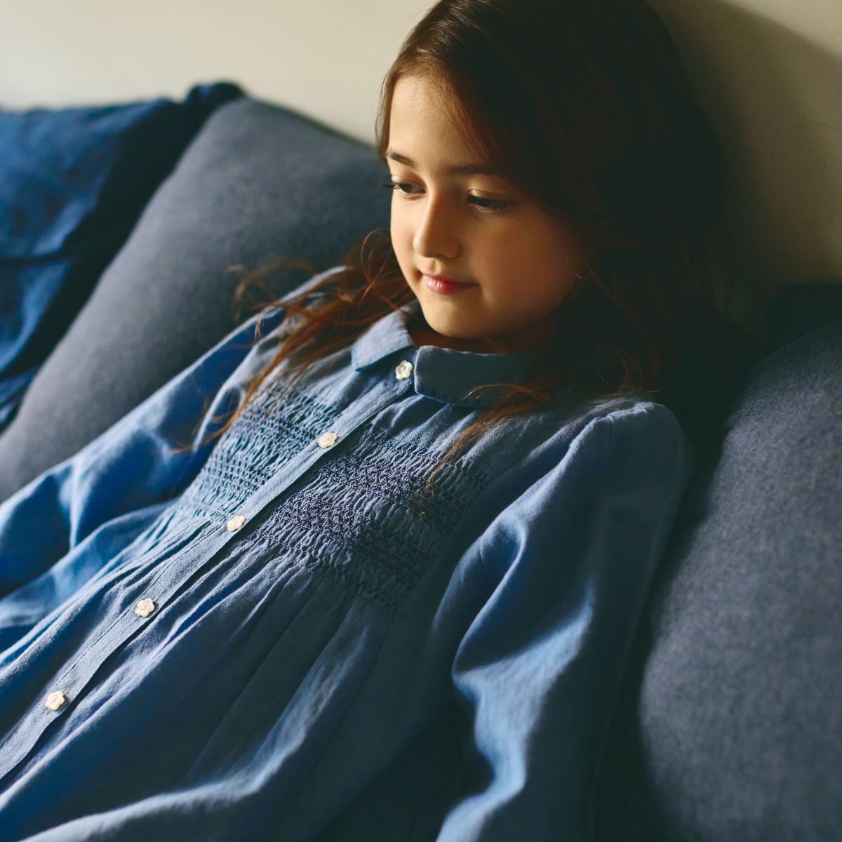 コットン100%スモッキングワンピース 110 120 130 140 (2576-7324) utremi/ユトレミ