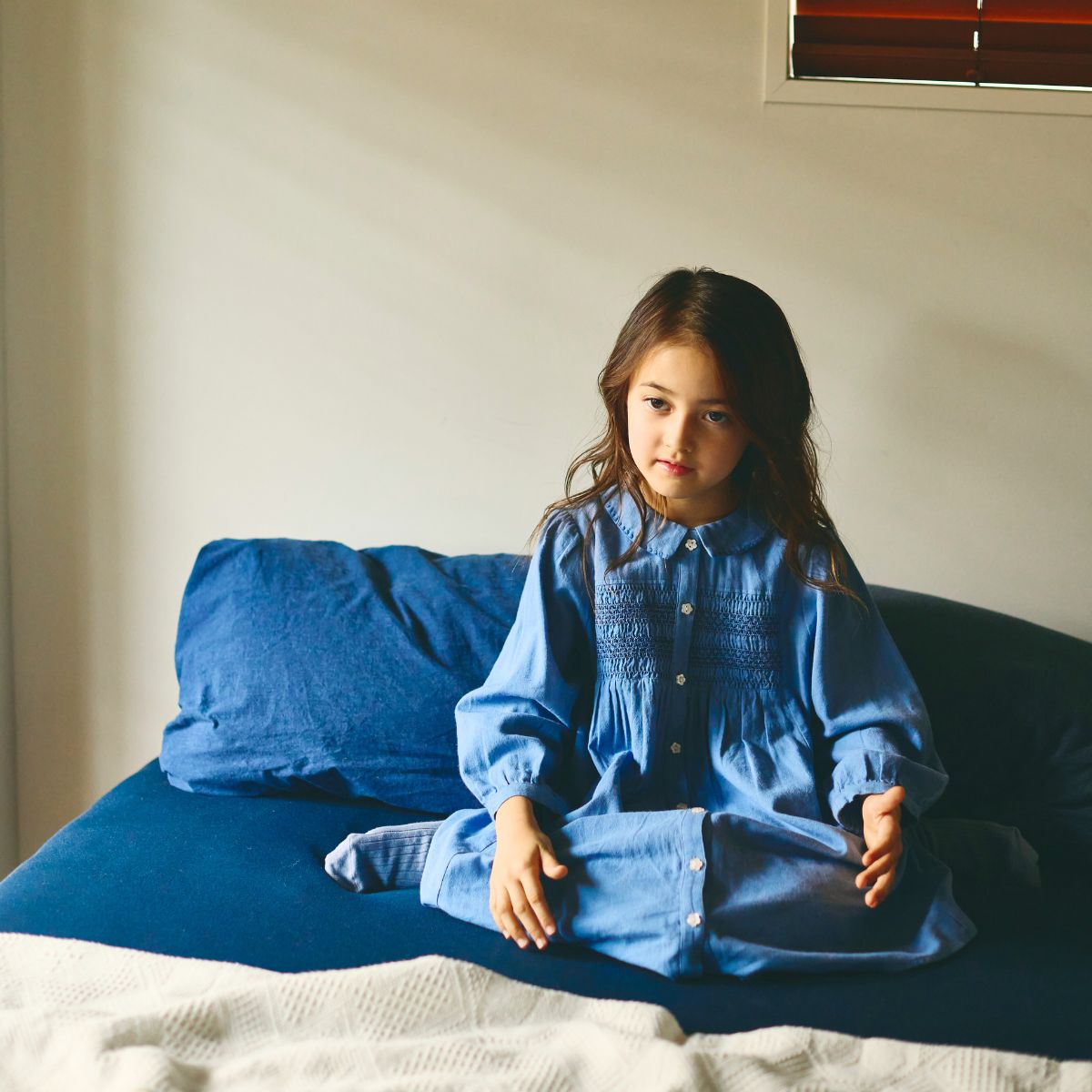 コットン100%スモッキングワンピース 110 120 130 140 (2576-7324) utremi/ユトレミ