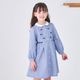 ピンタックリボンワンピース 90 100 110 120 130 (2576-3300)  CHOPINblue/ショパンブルー