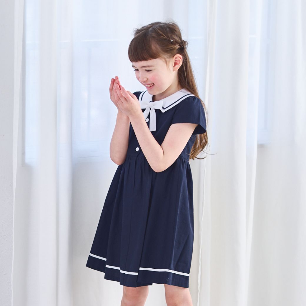 マリンワンピース 100 110 120 130 140cm (2536-7302-7501) CHOPINblue/ショパンブルー