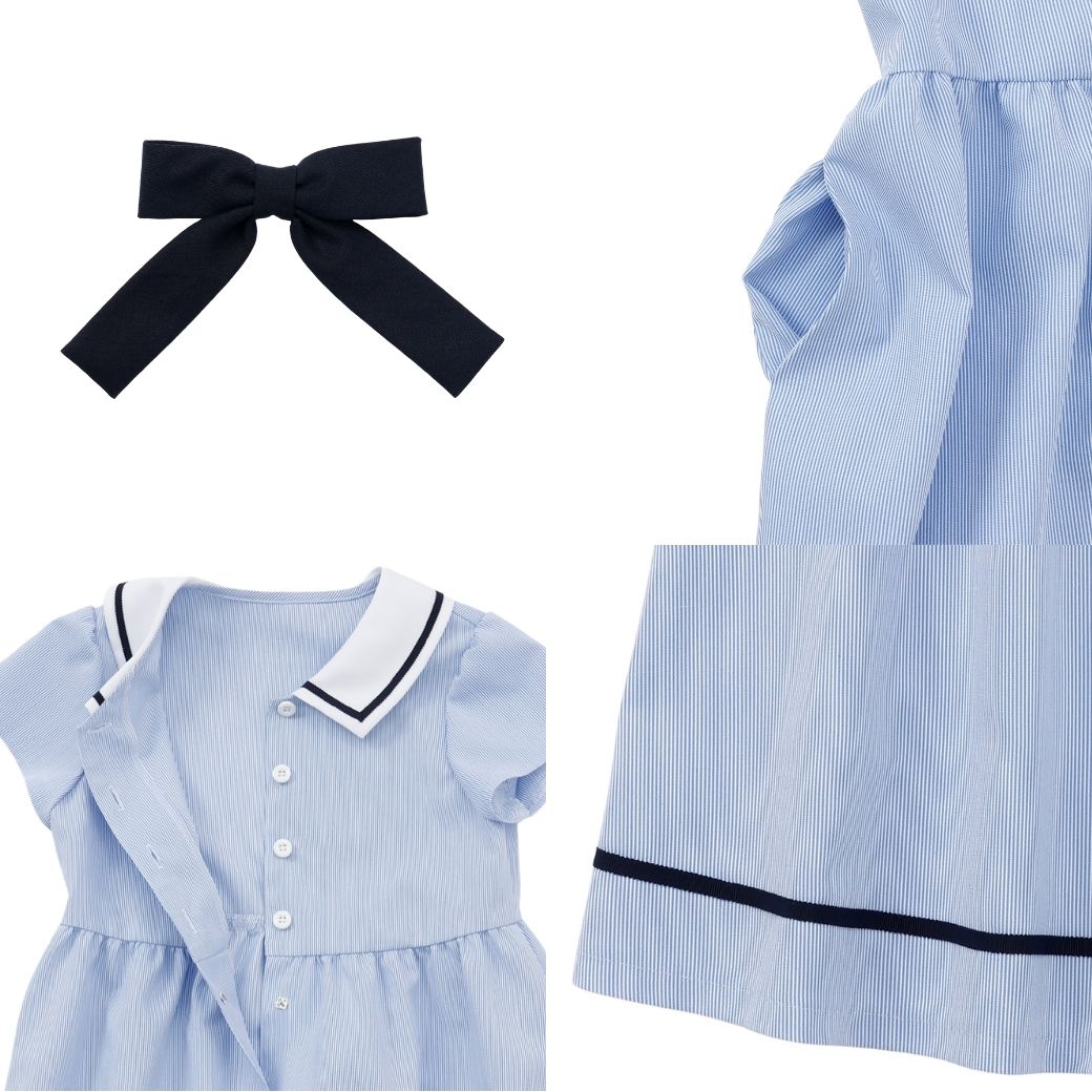 マリンワンピース 100 110 120 130 140cm (2536-7302-7501) CHOPINblue/ショパンブルー