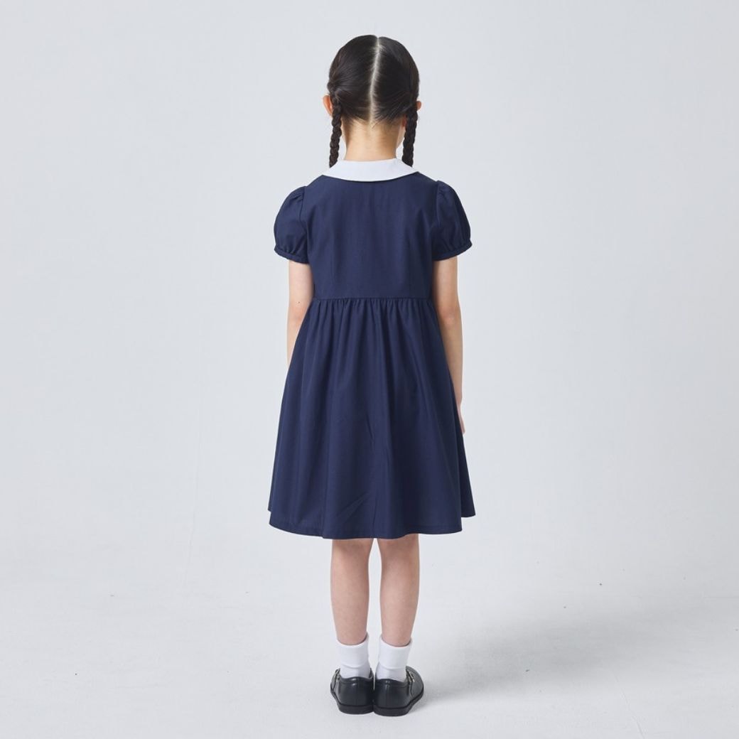 白襟小花刺繍ワンピース 120 130 140cm (8336-2302) CHOPIN/ショパン