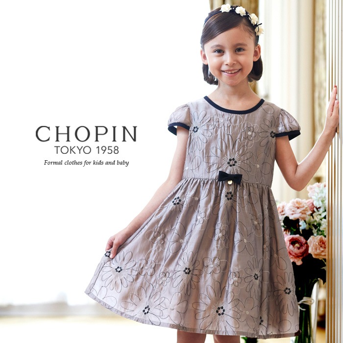フラワーステッチエンブロイダリーワンピース 110 1 130 140cm 8106 11 All キッズフォーマル Chopin ショパン