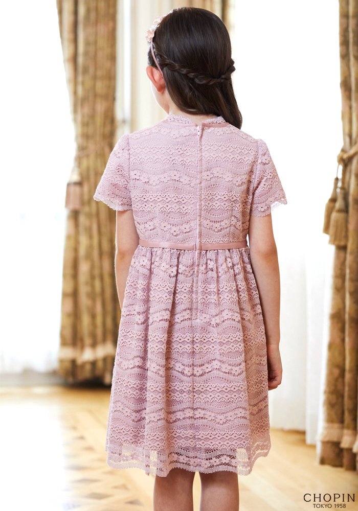 【SALE50%OFF】コードレーススカラップワンピース 110 120 130 140cm(8106-8312)