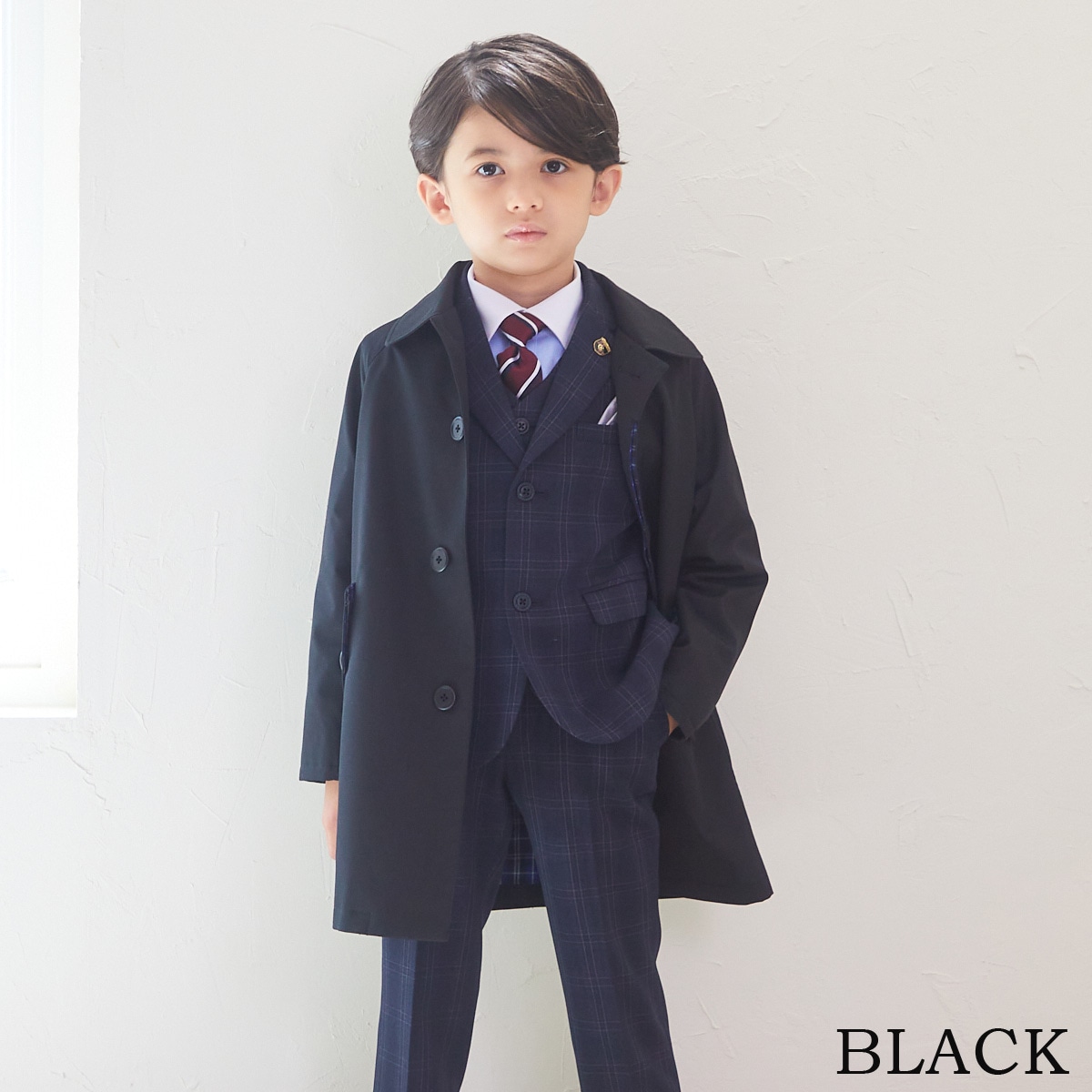 【廃版アウトレットセール40%】現品限りステンカラーコート (ベージュ110cmのみ) お受験 小学校受験 (8172-5402)