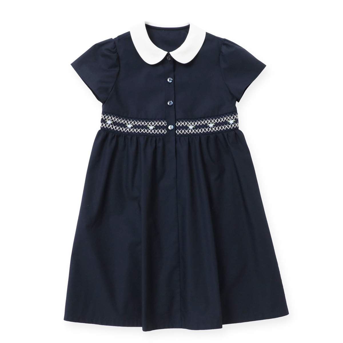 スモッキング刺しゅうワンピース 100 110 120 130cm (8236-2300)