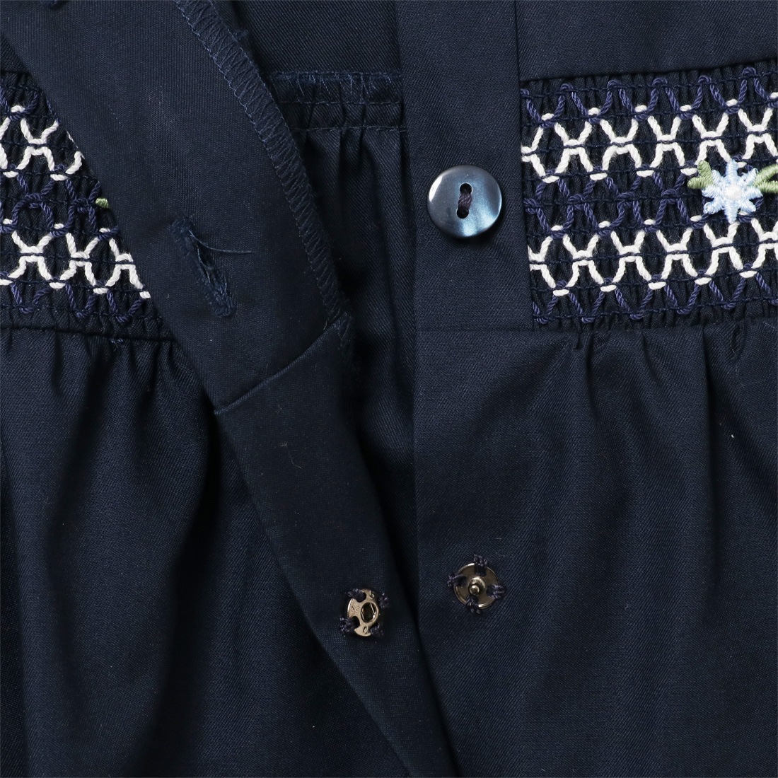 スモッキング刺しゅうワンピース 100 110 120 130cm (8236-2300)