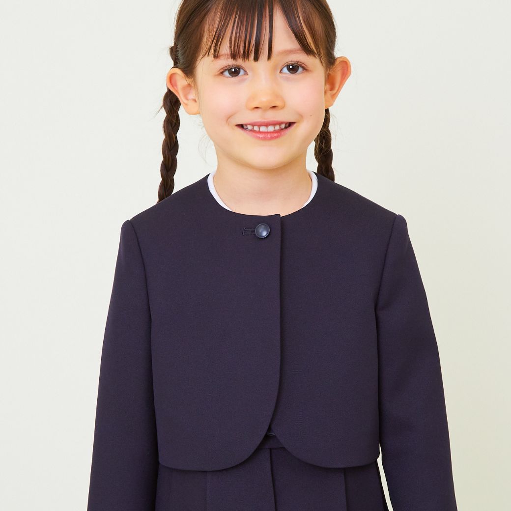 ノーカラーボレロ 90 100 105 110 115 120 130cm (2432-2371) CHOPINblue/ショパンブルー