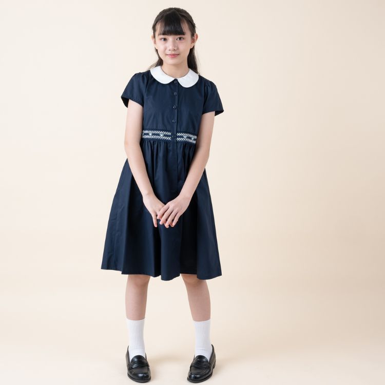 スモッキング刺しゅうワンピース 140 150 160cm (8236-2500)