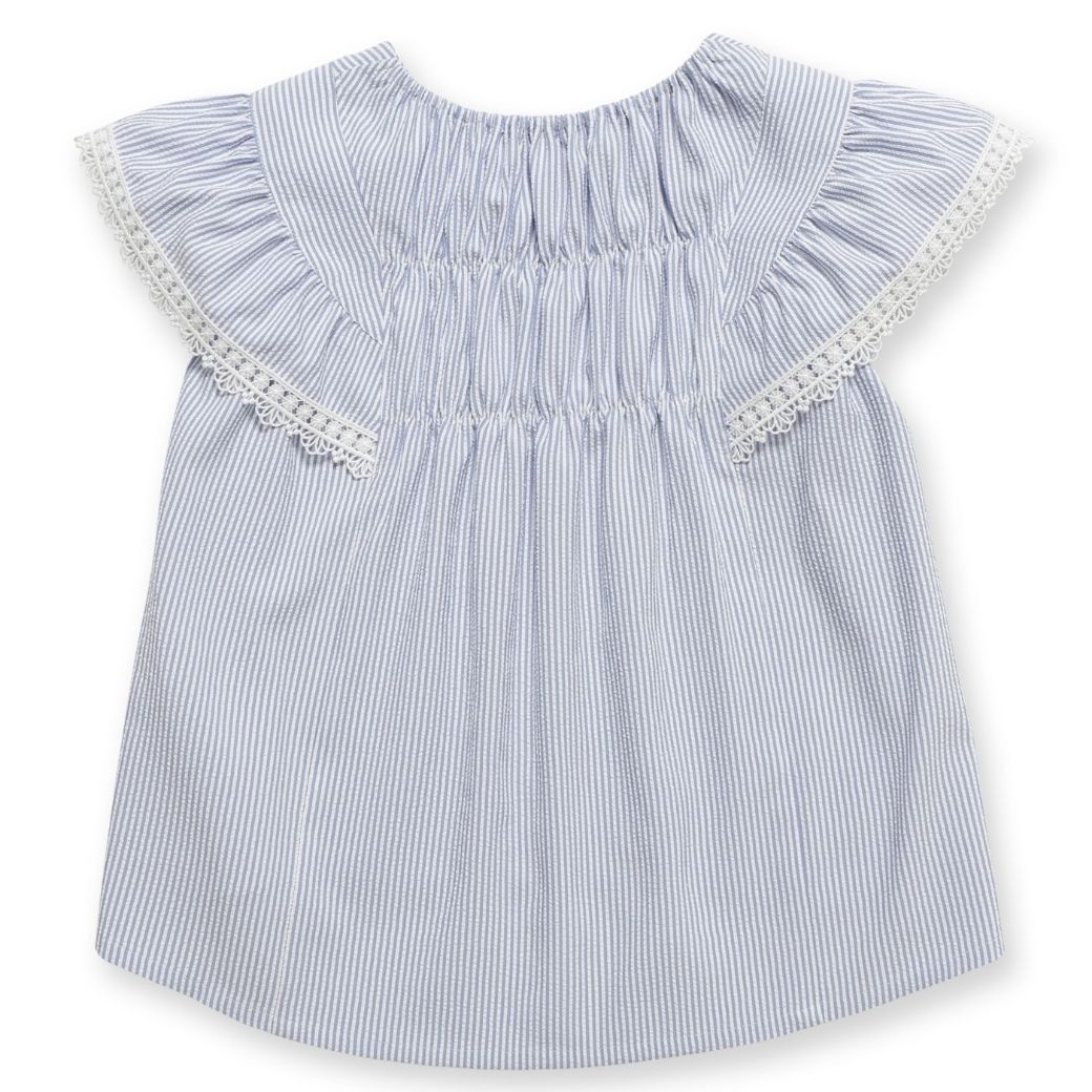 【ファイナルセール50%OFF】COOLMAXブラウス 140 150 160cm (2433-7559) CHOPINblue/ショパンブルー