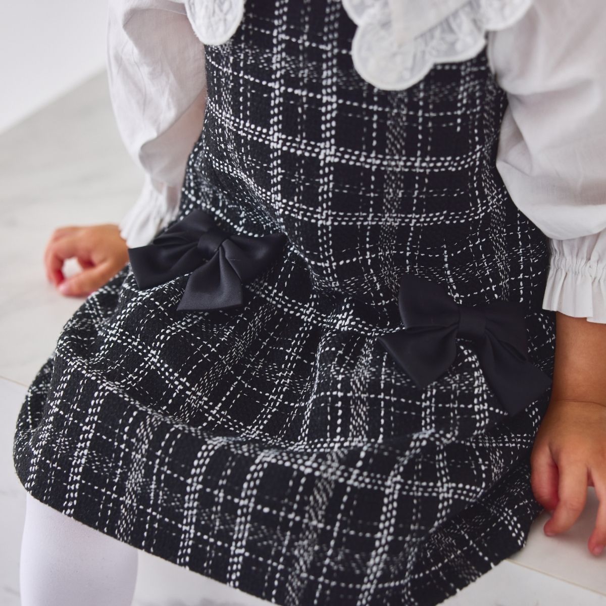 ファンシーツイードジャンパースカート 90 100cm (2576-7109) CHOPIN blue/ショパンブルー