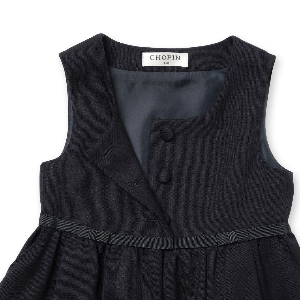 ウールタックギャザージャンパースカート 90 100 105 110 115 120 130 140cm (8296-2321) CHOPIN/ショパン