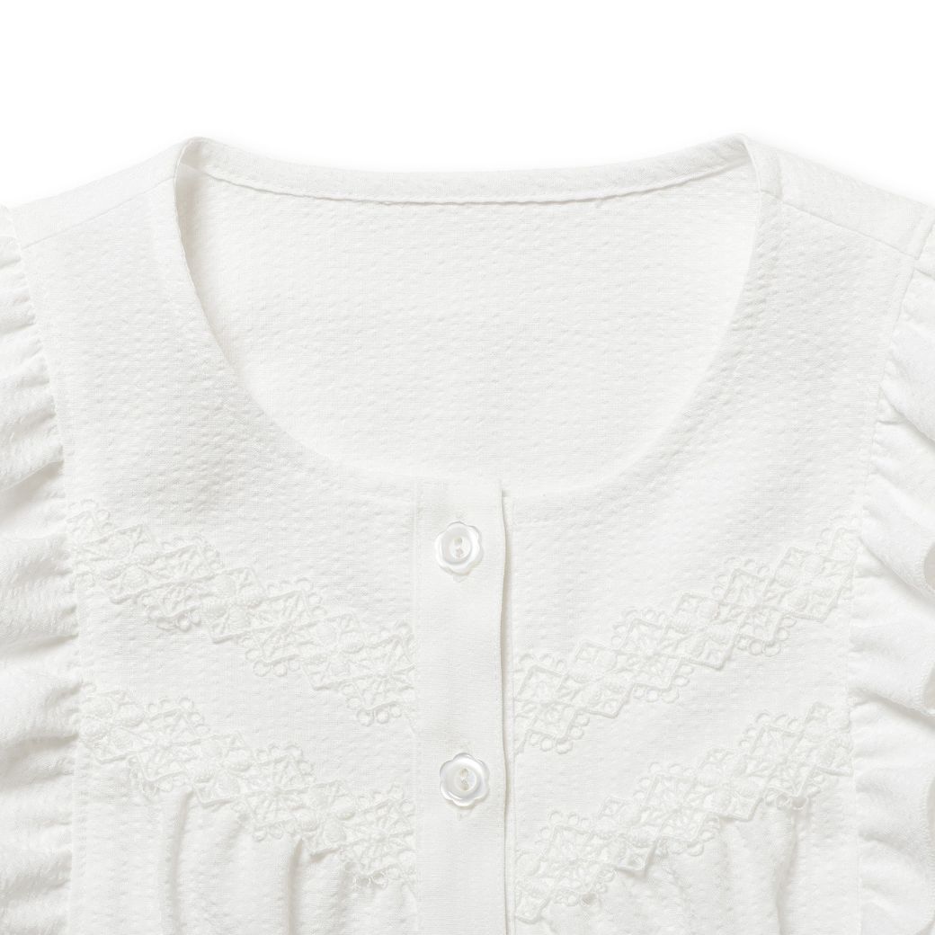 【ファイナルセール50%OFF】COOLMAX前開きブラウス 110 120 130 140cm (2433-7361) CHOPINblue/ショパンブルー