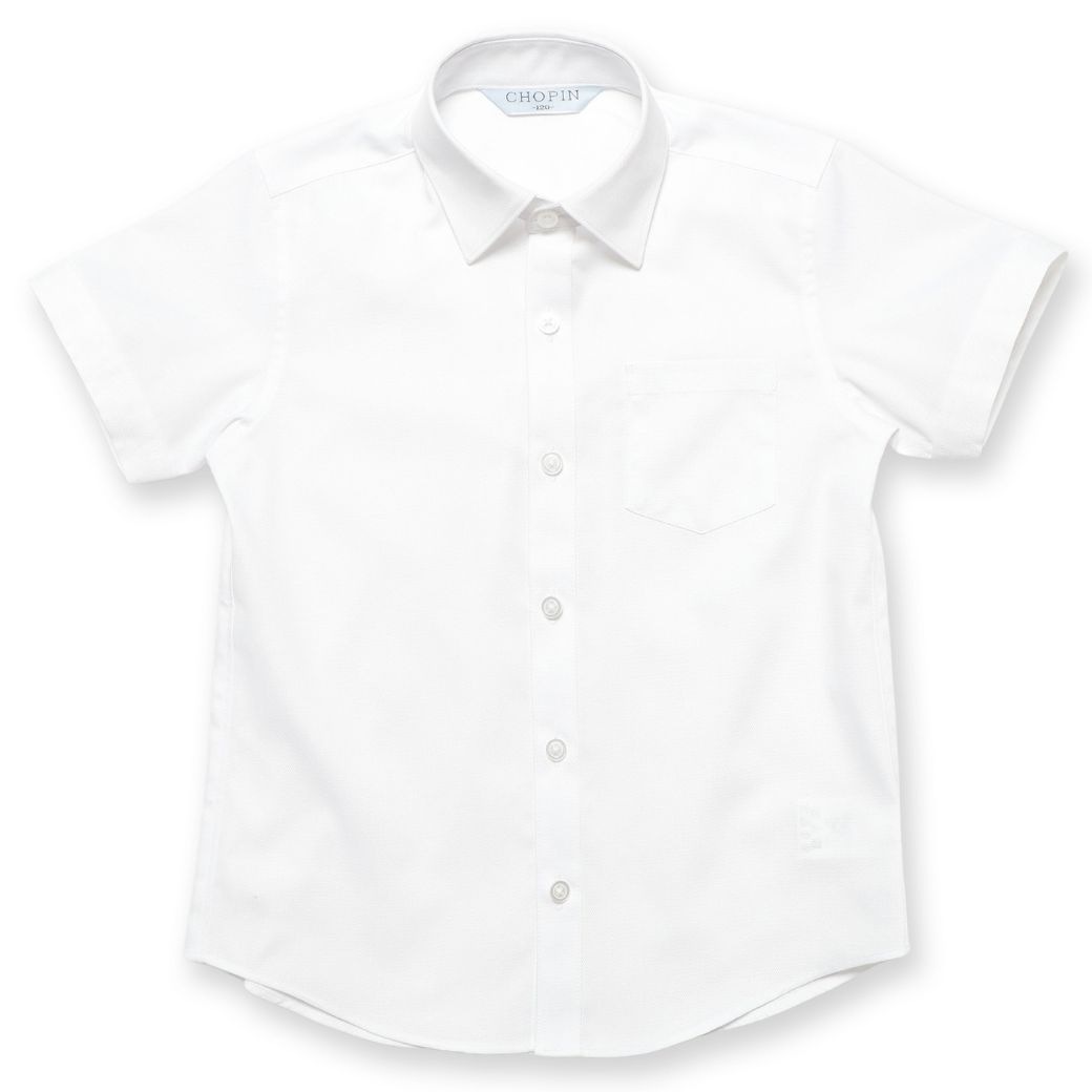 【WEB限定】半袖ベーシックシャツ 100 110 120 130cm(2433-5401) CHOPINblue/ショパンブルー