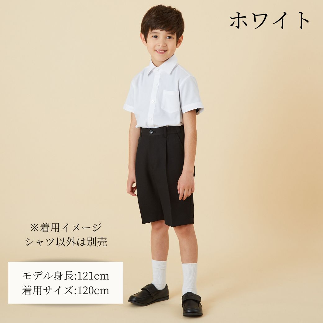 【WEB限定】半袖ベーシックシャツ 100 110 120 130cm(2433-5401) CHOPINblue/ショパンブルー