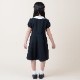 【アウトレットセール50％OFF】丸襟半袖ピンタックワンピース 100 110 120 130cm(8836-2306)