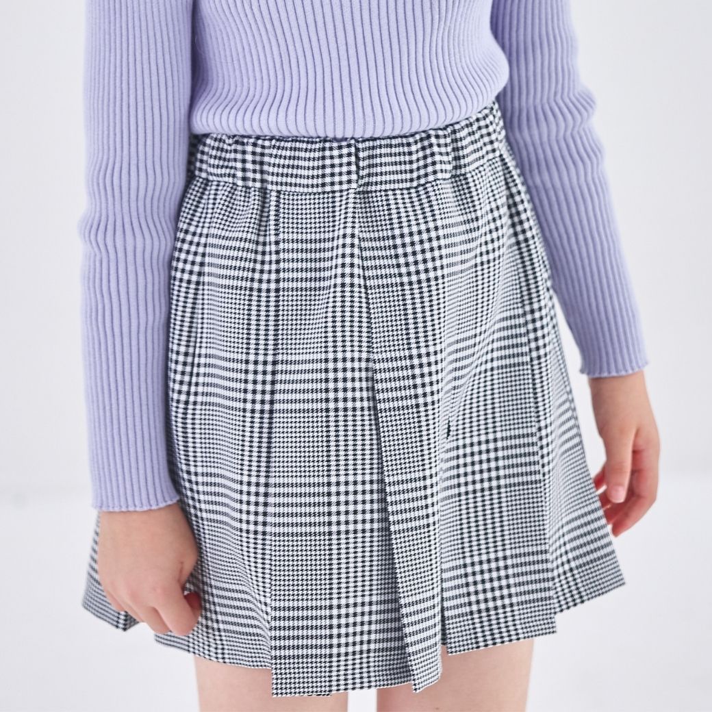 【クリスマスセール10%OFF】タックプリーツキュロットスカート 110 120 130 140cm (2574-7304) CHOPINblue/ショパンブルー