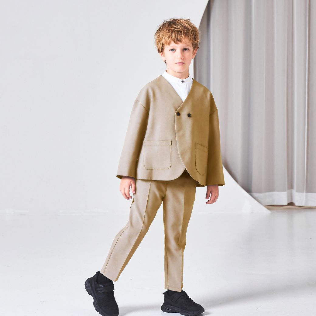 【WEB限定】ノーカラーセットアップ 100 110 120 130cm (2471-5451) CHOPINblue/ショパンブルー