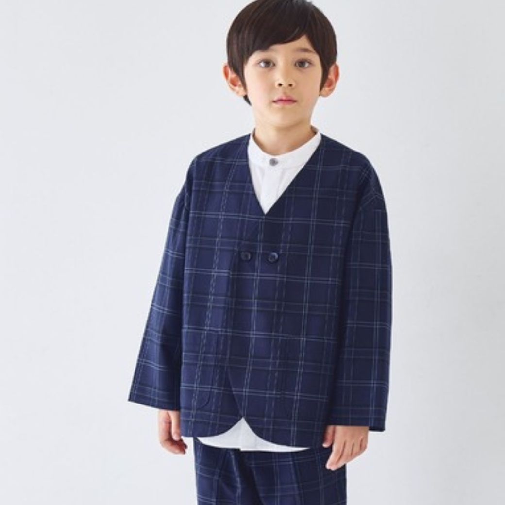 【WEB限定】ノーカラーセットアップ 100 110 120 130cm (2471-5451) CHOPINblue/ショパンブルー