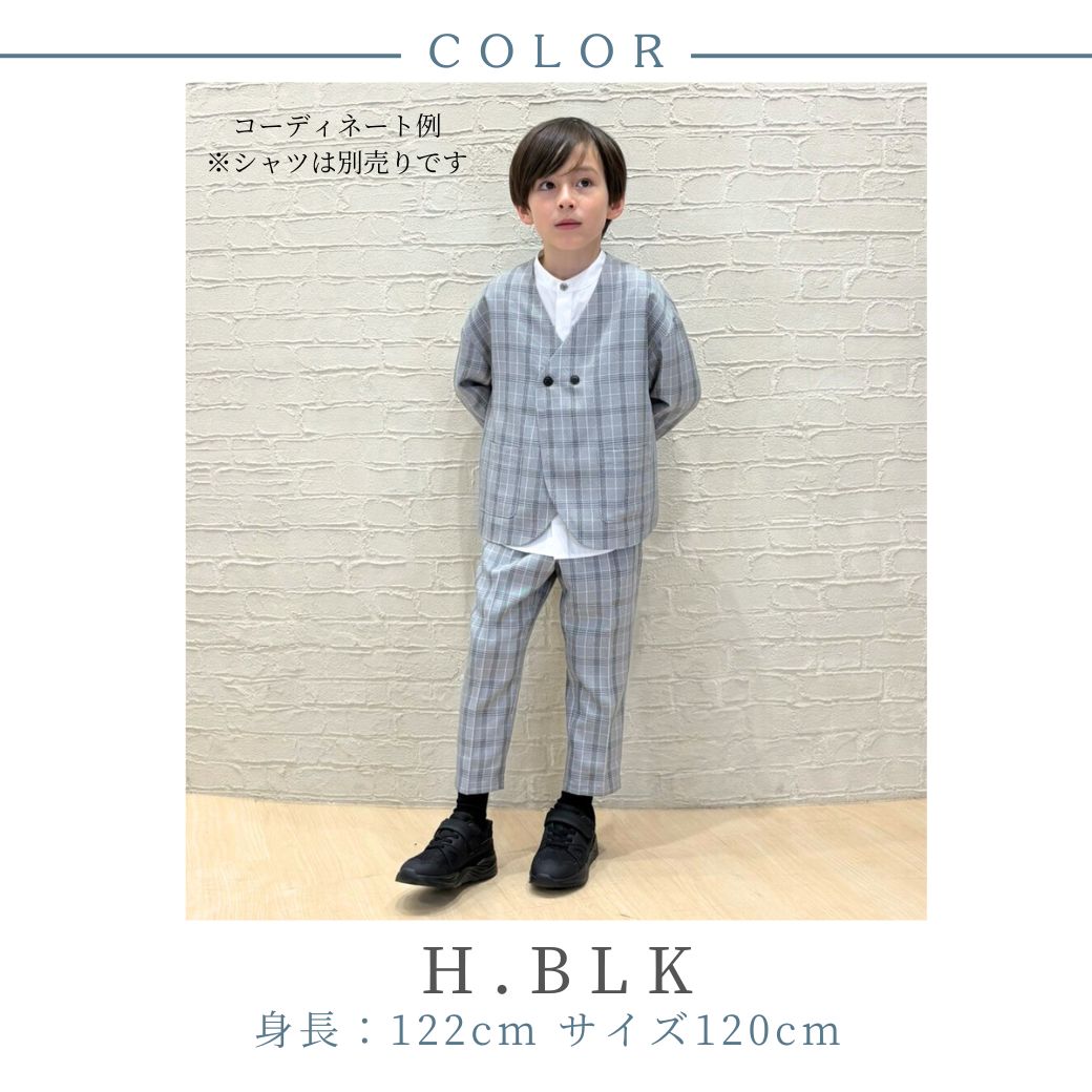 【WEB限定】ノーカラーセットアップ 100 110 120 130cm (2471-5451) CHOPINblue/ショパンブルー