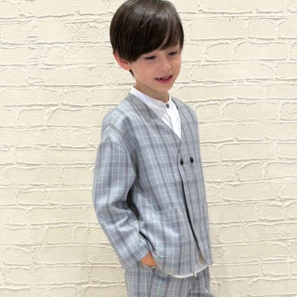 【WEB限定】ノーカラーセットアップ 100 110 120 130cm (2471-5451) CHOPINblue/ショパンブルー