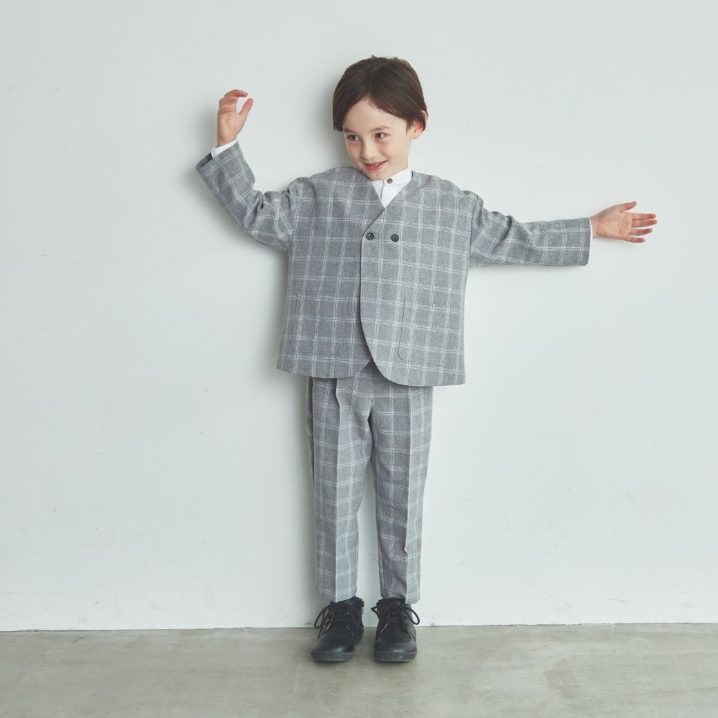 【WEB限定】ノーカラーセットアップ 100 110 120 130cm (2471-5451) CHOPINblue/ショパンブルー