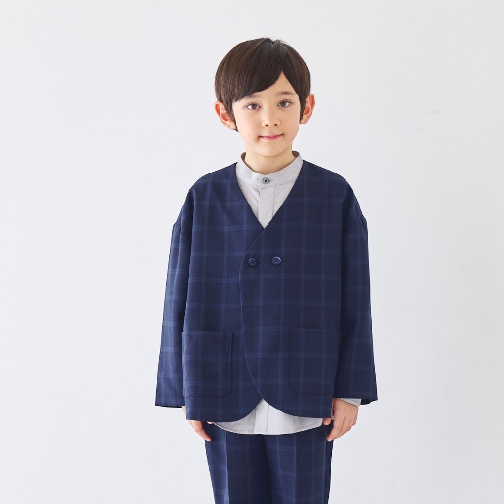 【WEB限定】ノーカラーセットアップ 100 110 120 130cm (2471-5451) CHOPINblue/ショパンブルー