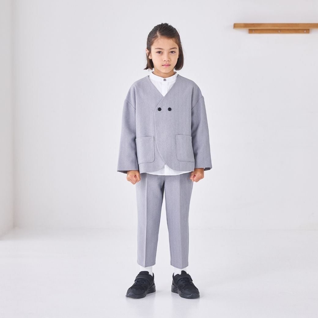 【WEB限定】ノーカラーセットアップ 100 110 120 130cm (2471-5451) CHOPINblue/ショパンブルー