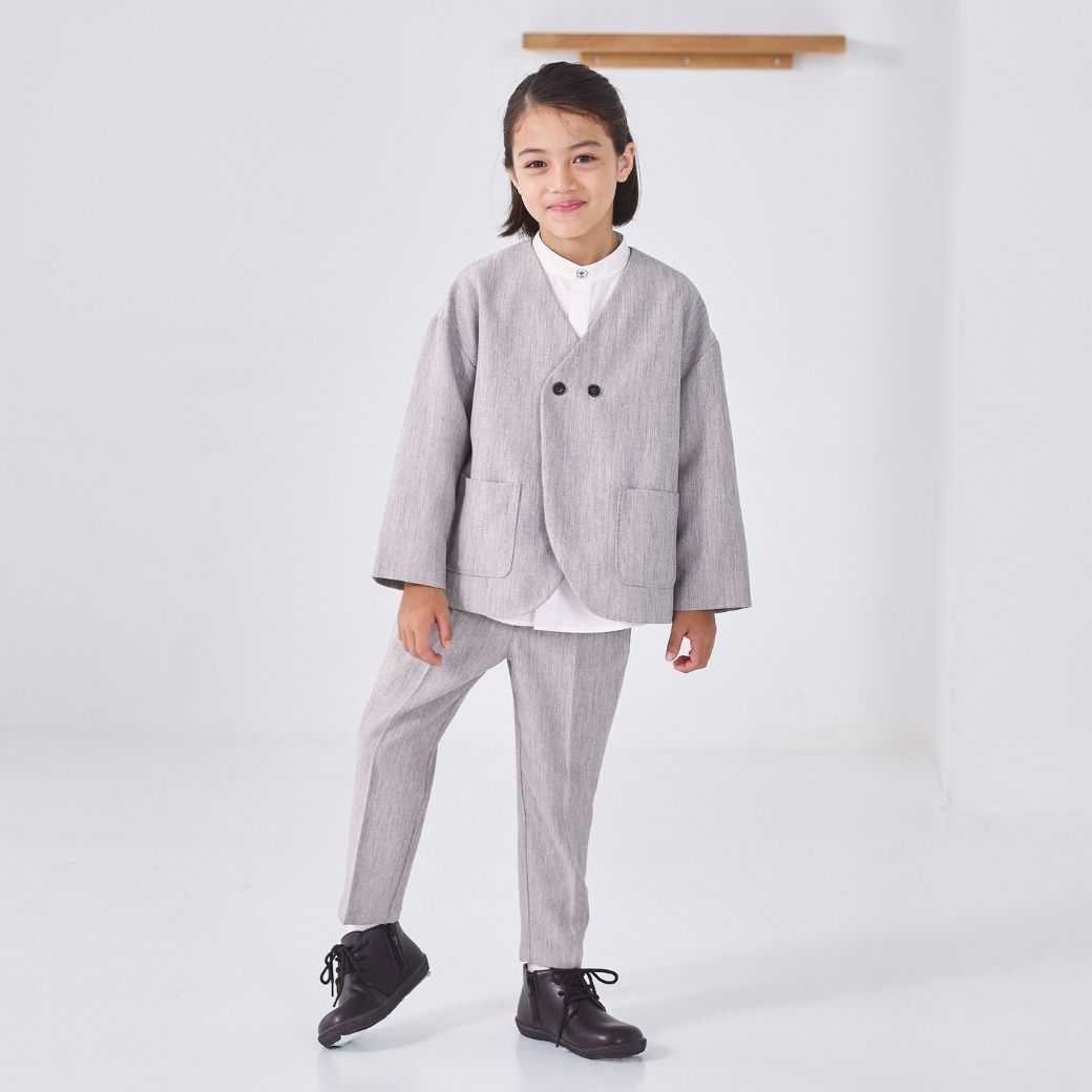 【WEB限定】ノーカラーセットアップ 100 110 120 130cm (2471-5451) CHOPINblue/ショパンブルー