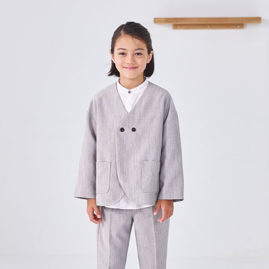 【WEB限定】ノーカラーセットアップ 100 110 120 130cm (2471-5451) CHOPINblue/ショパンブルー