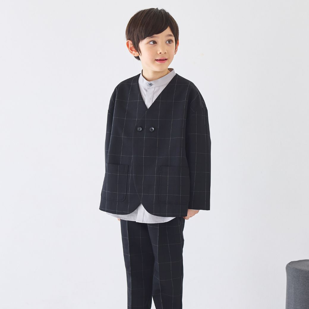 【WEB限定】ノーカラーセットアップ 100 110 120 130cm (2471-5451) CHOPINblue/ショパンブルー