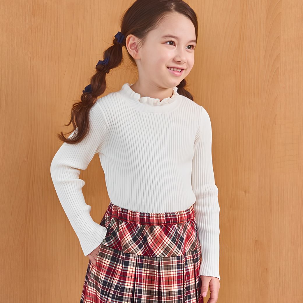 コットン100%リブセーター 90 100 110 120 130 140 150 160 170cm CHOPINblue/ショパンブルー(2577-7107/2577-7307/2577-7507 )
