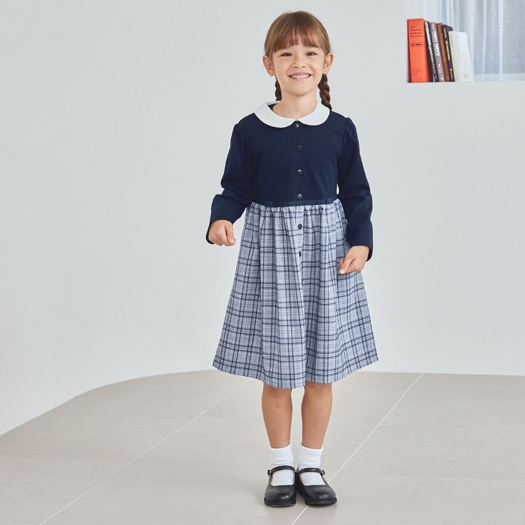 【SALE20%OFF】チェックドッキングワンピース 100 110 120 130cm (8496-7300) CHOPIN/ショパン