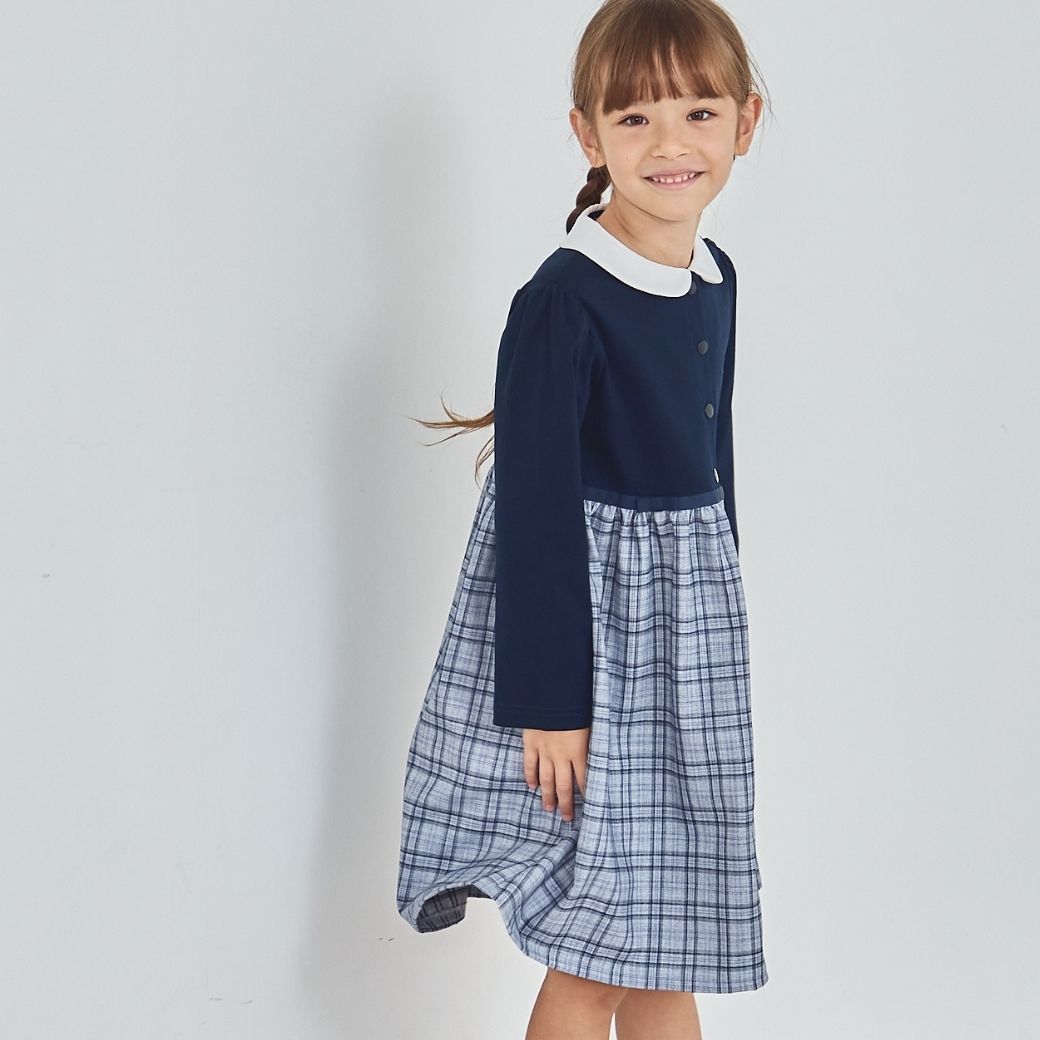 【SALE20%OFF】チェックドッキングワンピース 100 110 120 130cm (8496-7300) CHOPIN/ショパン