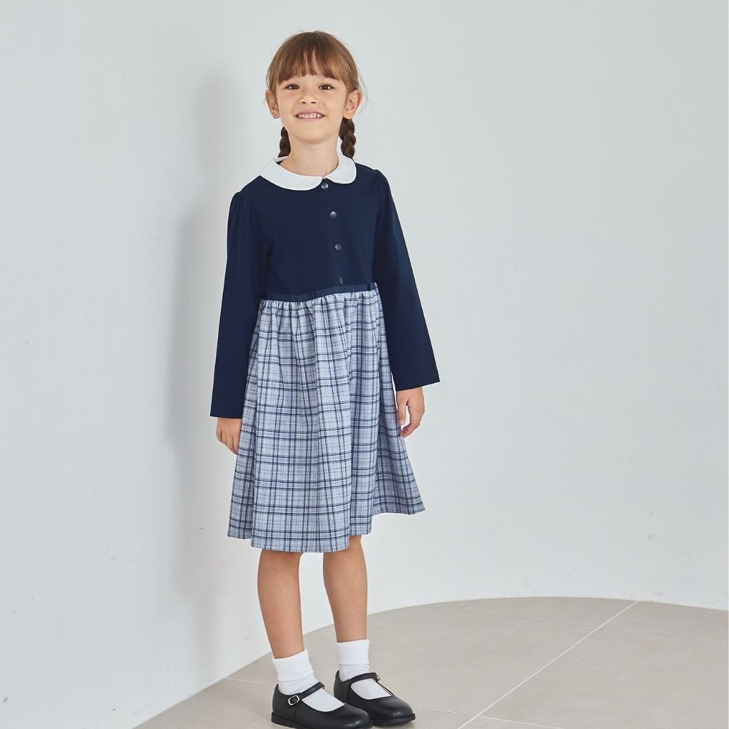 【SALE20%OFF】チェックドッキングワンピース 100 110 120 130cm (8496-7300) CHOPIN/ショパン