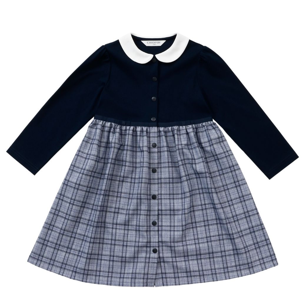 【SALE20%OFF】チェックドッキングワンピース 100 110 120 130cm (8496-7300) CHOPIN/ショパン