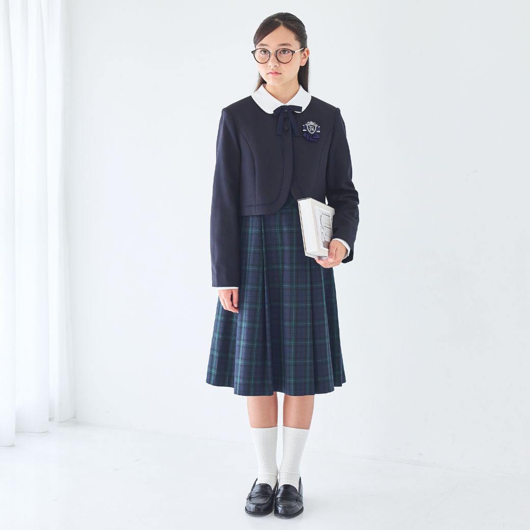 中学受験面接ブレザー上下セット CHOPIN 165cm チェック柄 中学受験本番着にも使用可能】ブラックウォッチスーツセット 140