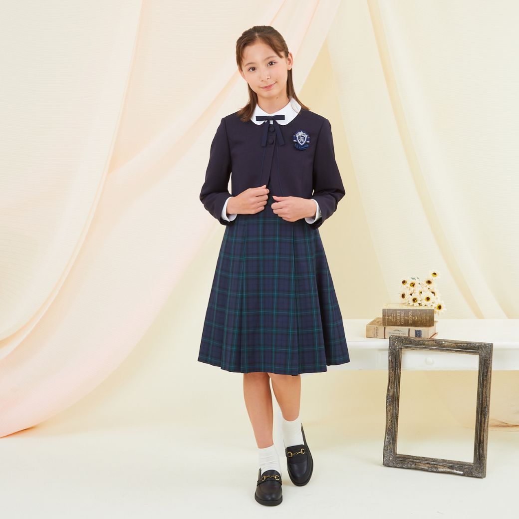 【期間限定45%OFF】【中学受験本番着にも使用可能】ブラックウォッチスーツセット 140 150 160 165cm (8371-2500) CHOPIN/ショパン