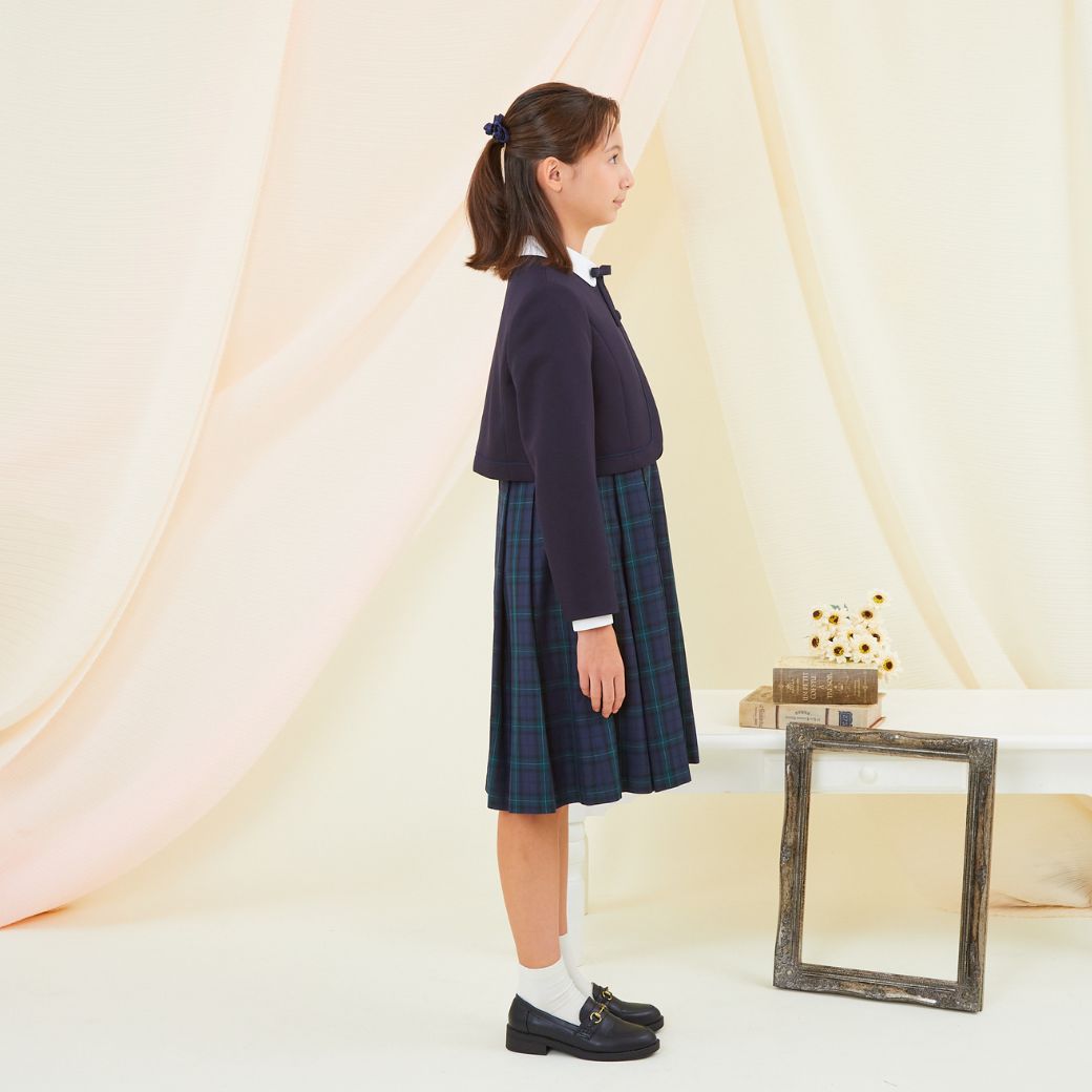 【期間限定45%OFF】【中学受験本番着にも使用可能】ブラックウォッチスーツセット 140 150 160 165cm (8371-2500) CHOPIN/ショパン