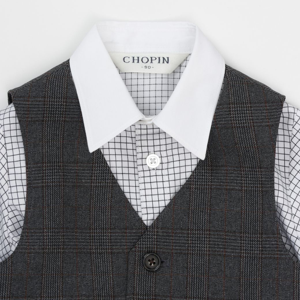 近日入荷》長袖ベストスーツ 80 90cm (8671-5205) CHOPIN/ショパン