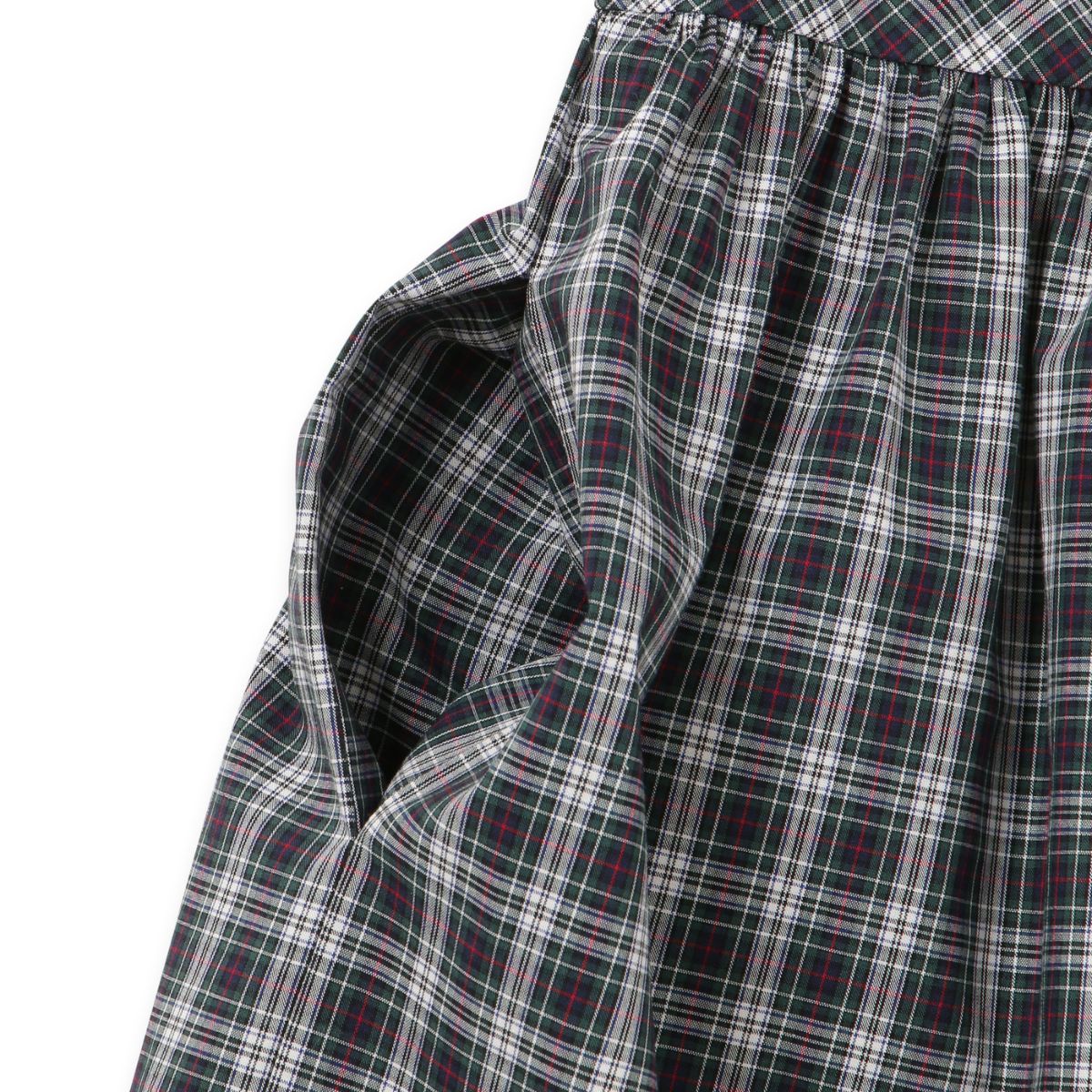 学校説明会 お受験 前開き ワンピース 女の子 半袖 子供服 チェック柄ドッキングワンピース 90 95 100 110 120 130cm (8336-2303) CHOPIN/ショパン